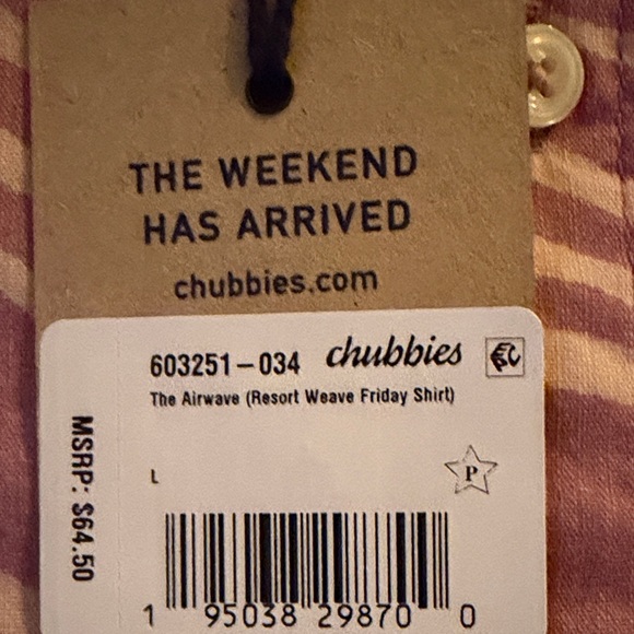 Chubbies Men's Casual Purple Wave Shirt - Picture 2 of 6